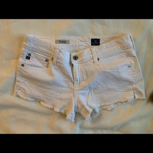 Ag white daisy duke jean shorts